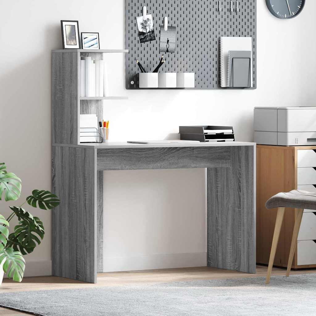 Schreibtisch Sonoma-Grau 102 x 50 x 124 cm Holzwerkstoff