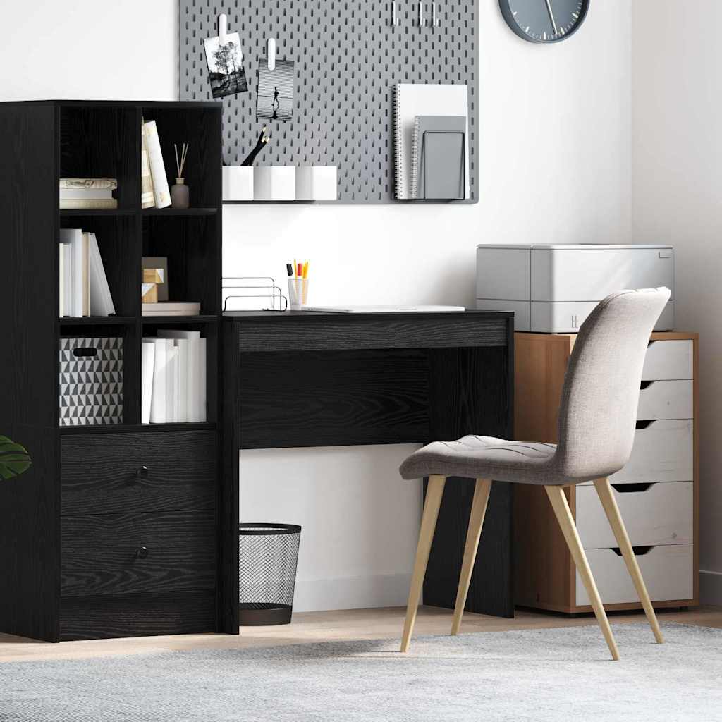 Schreibtisch Schwarz Eichen-Optik 80 x 40 x 76 cm