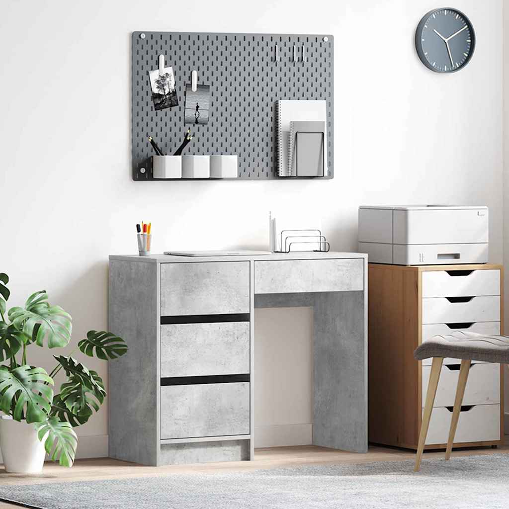 Schreibtisch Beton Grau Holzwerkstoff 90 x 37,5 x 75 cm