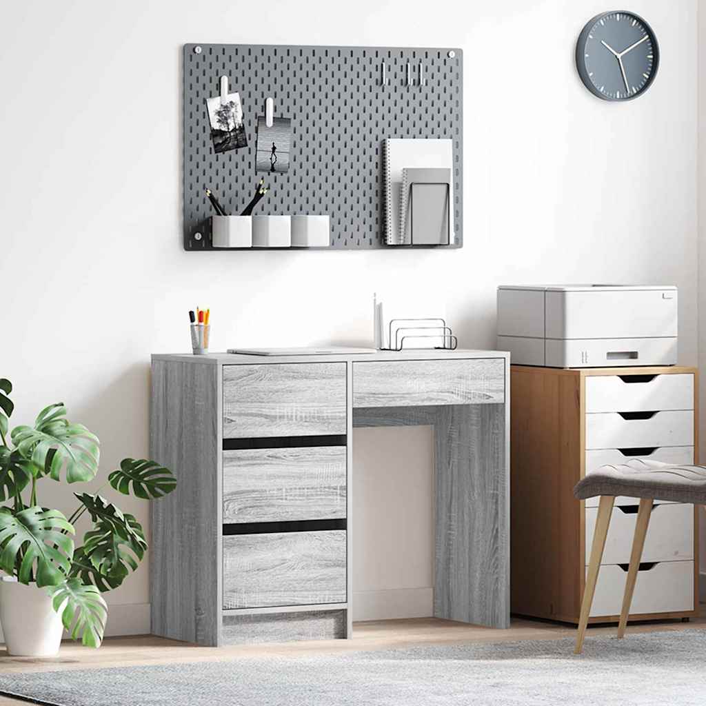 Schreibtisch Graues Sonoma Holzwerkstoff 90 x 37,5 x 75 cm