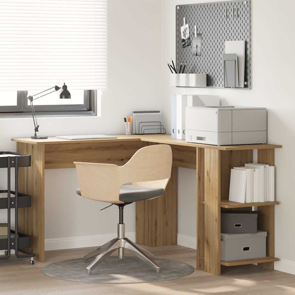 Eck-Schreibtisch Artisan-Eiche Holzwerkstoff