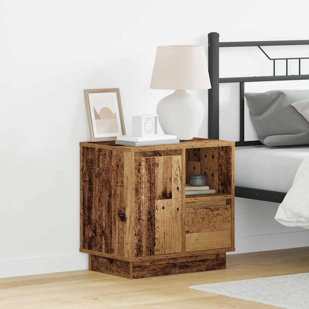 Nachttisch 2 stk. Altholz 50 x 34,5 x 50 cm Holzwerkstoff