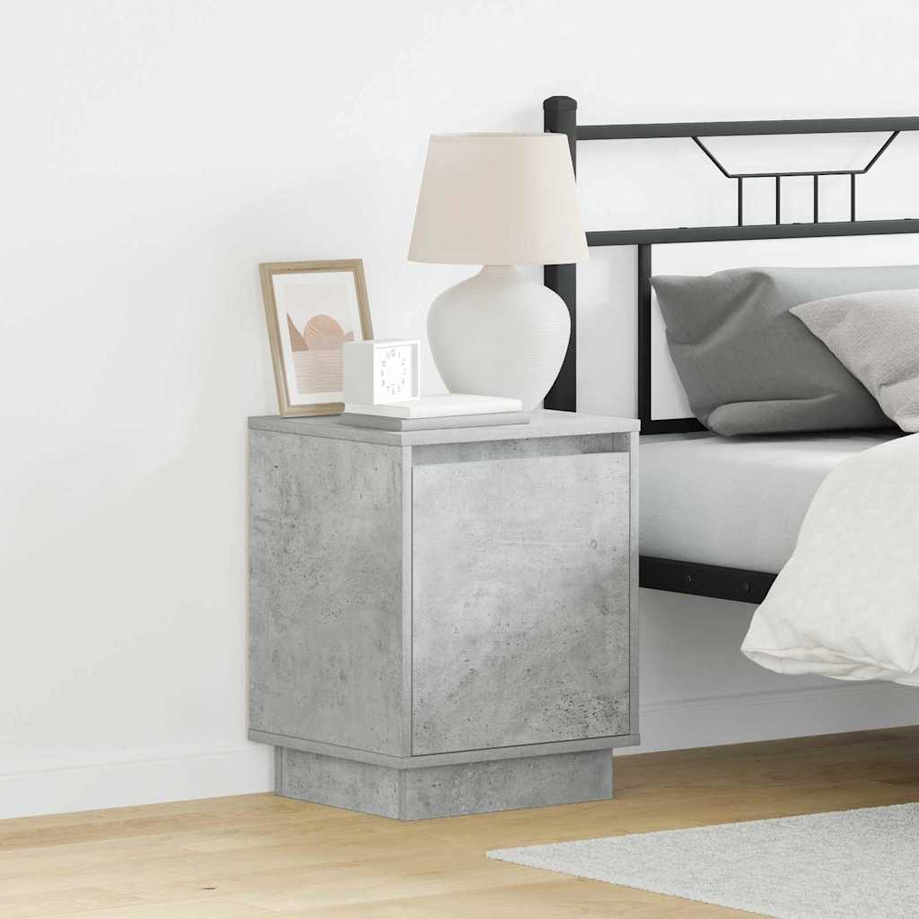 Nachttisch 2 stk. Beton Grau 39 x 34,5 x 50 cm Holzwerkstoff