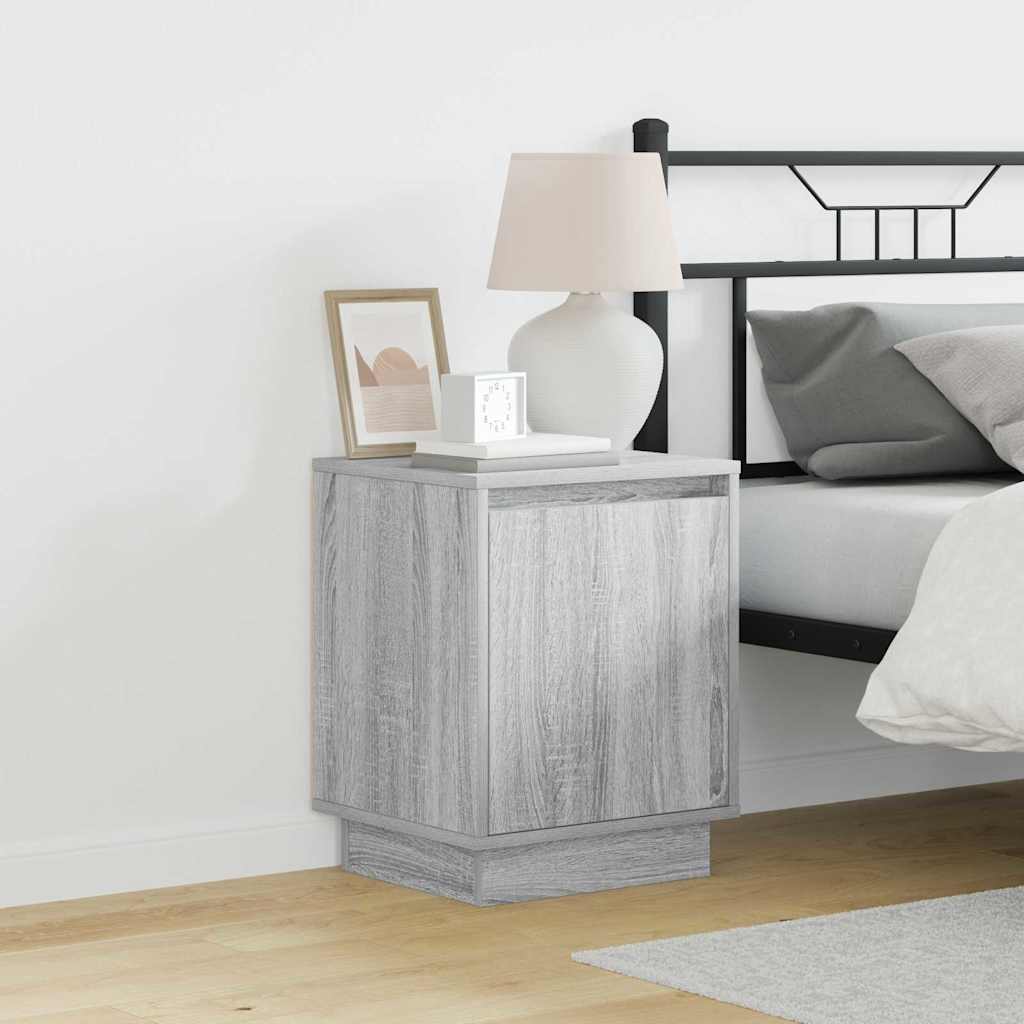 Nachttisch 2 stk. Grau 39 x 34,5 x 50 cm Holzwerkstoff