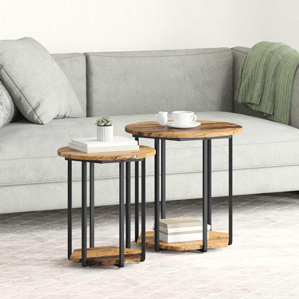 Beistelltisch-Set 2 stk. Braun 50 x 50 x 50,5 cm