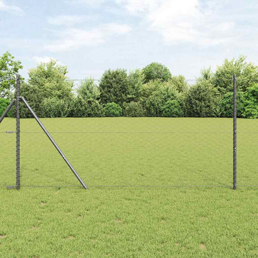 Bodenmontierter Sechseckzaun 10 x 1,2 m PVC-beschichteter Stahl