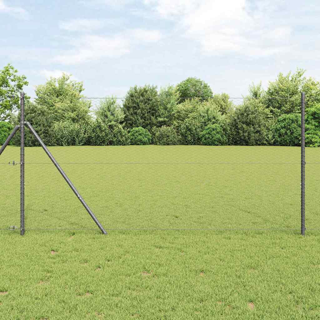 Bodenmontierter Sechseckzaun 25 x 1,2 m PVC-beschichteter Stahl