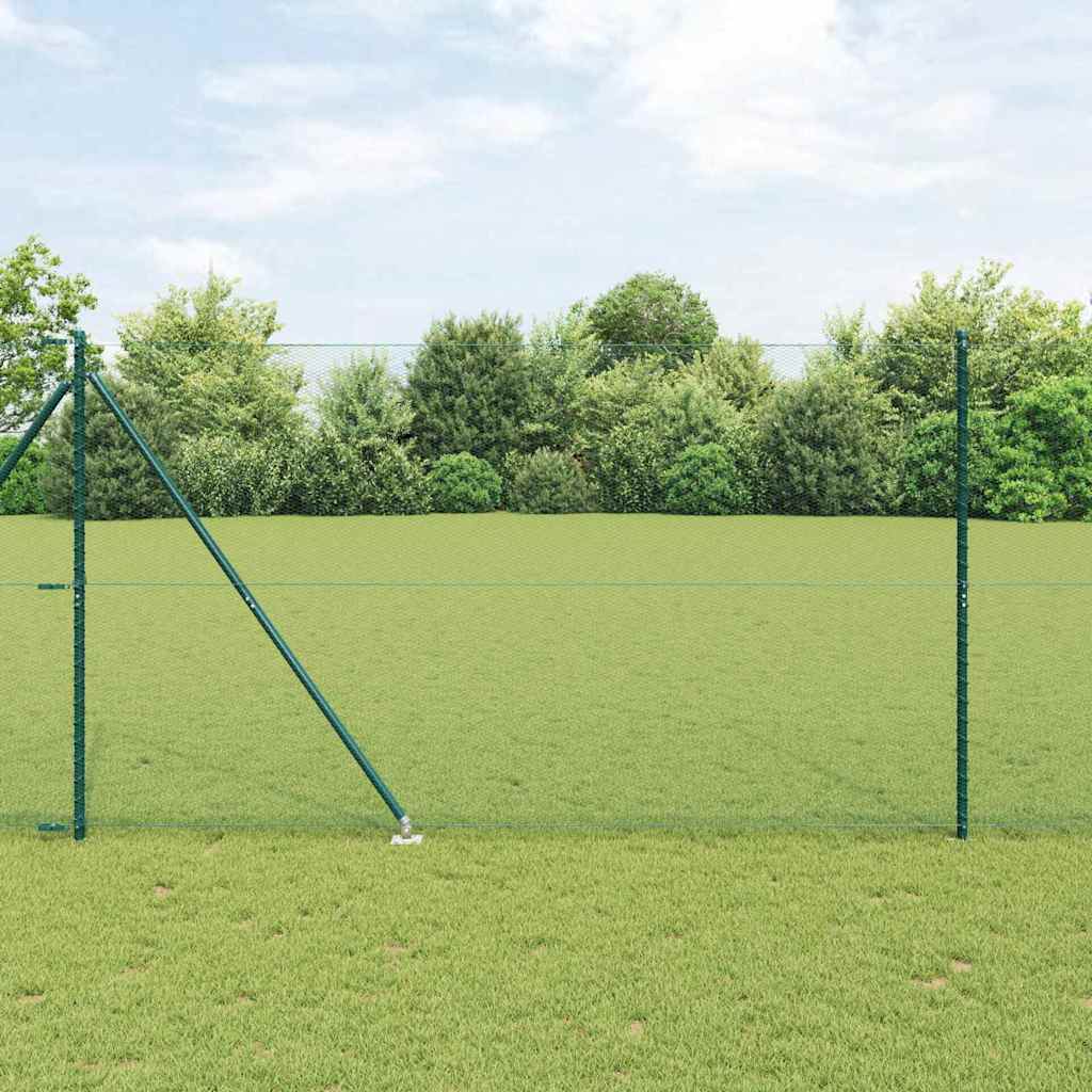 Sechseckzaun mit Pfosten 10 x 1,5 m PVC-beschichteter Stahl