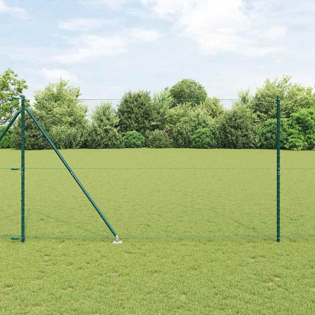 Sechseckzaun mit Pfosten 25 x 1,6 m PVC-beschichteter Stahl