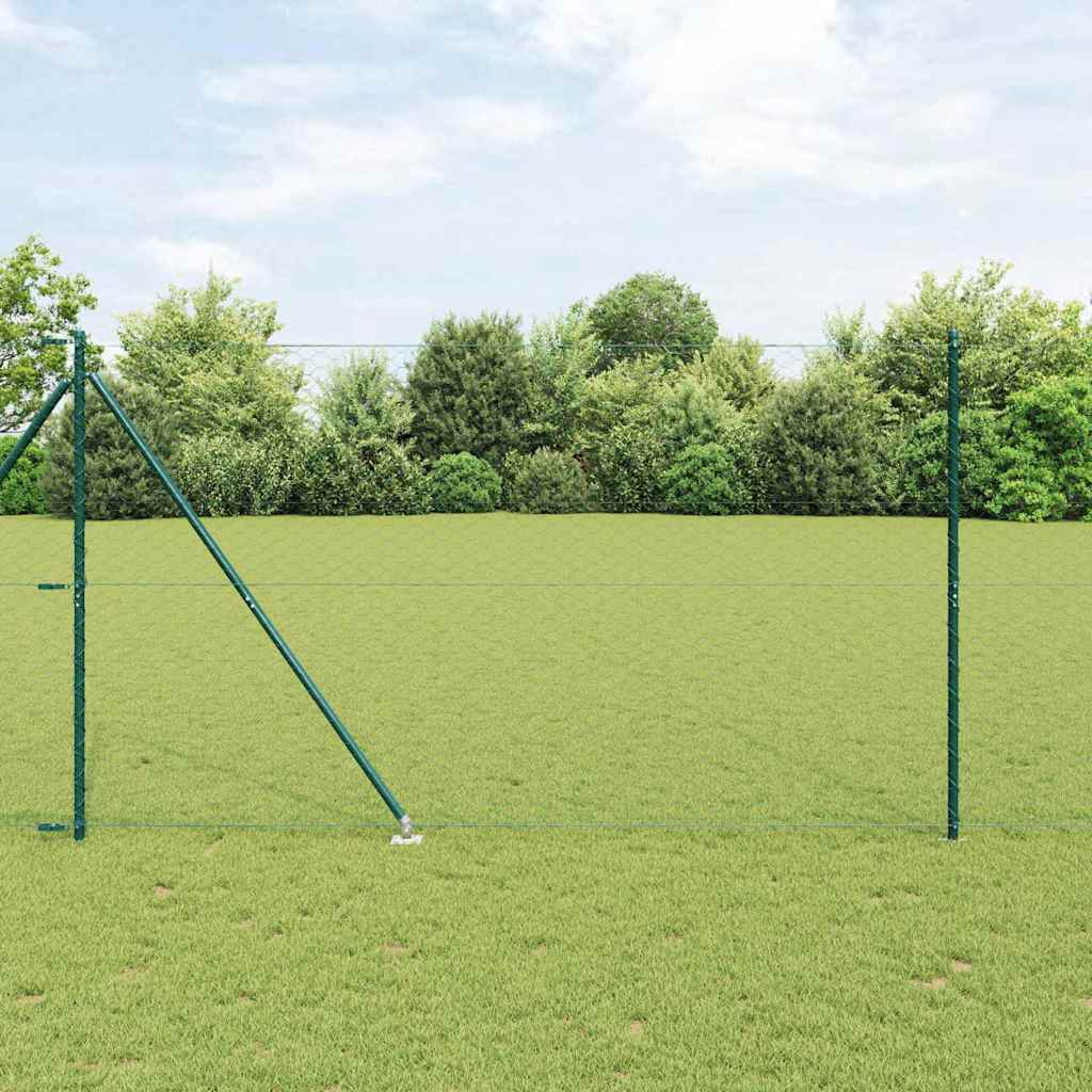 Sechseckzaun mit Pfosten 50 x 1,6 m PVC-beschichteter Stahl