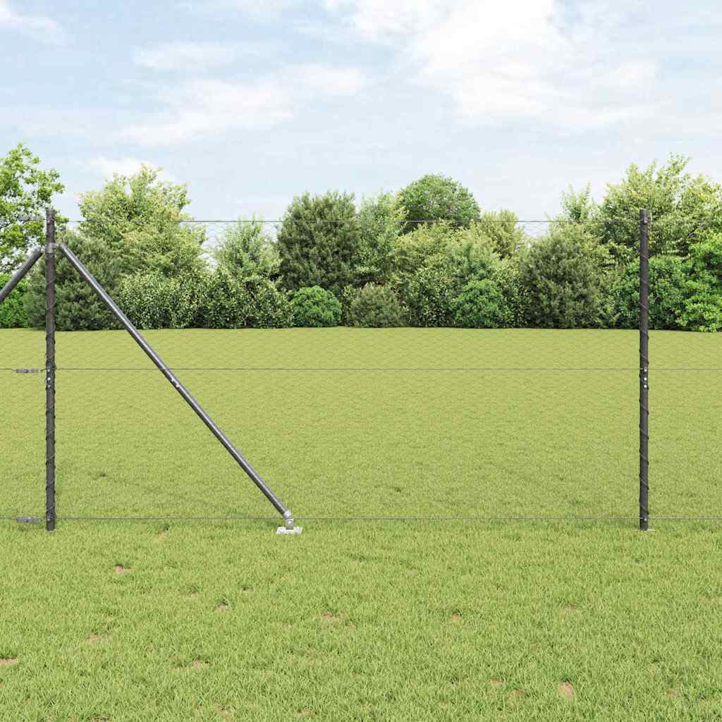 Sechseckzaun mit Pfosten 10 x 1,4 m PVC-beschichteter Stahl