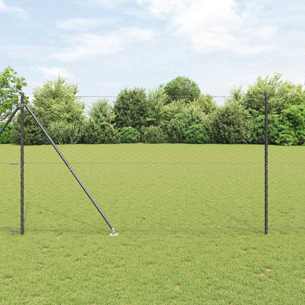 Sechseckzaun mit Pfosten 50 x 1,5 m PVC-beschichteter Stahl
