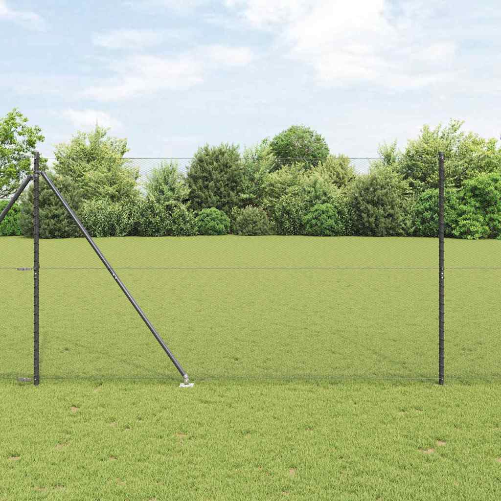 Sechseckzaun mit Pfosten 50 x 1,6 m PVC-beschichteter Stahl