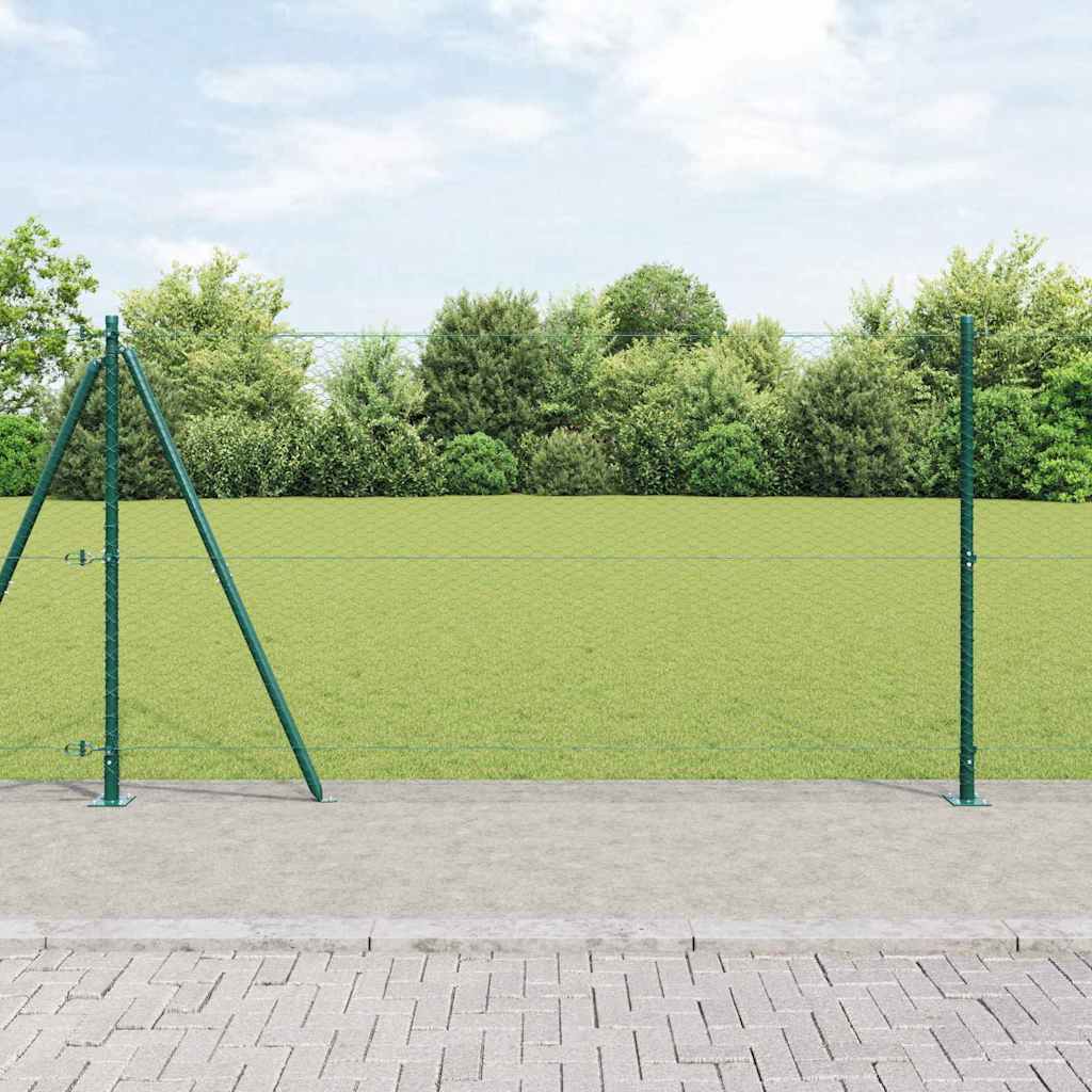 Sechseckzaun mit Betonsockel 10 x 1,2 m PVC-beschichteter Stahl