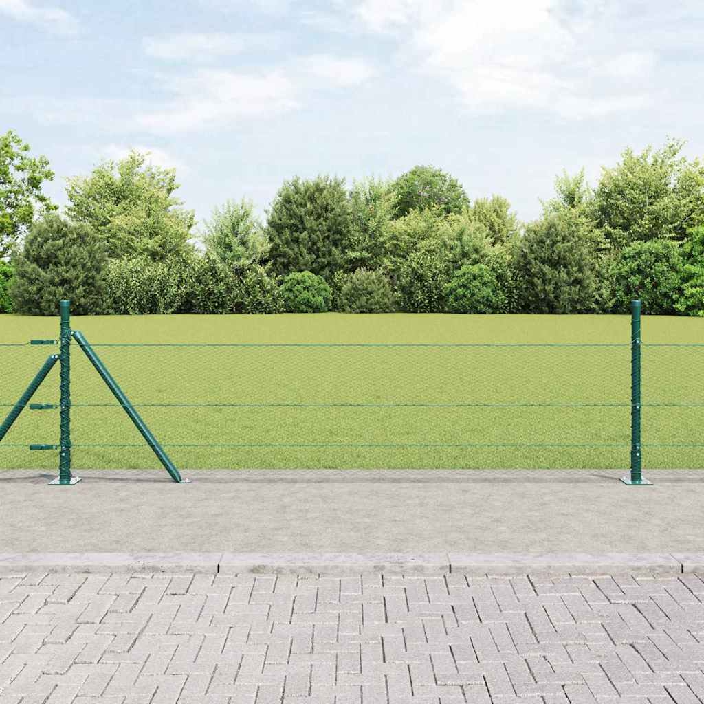 Sechseckzaun mit Betonsockel 50 x 0,4 m PVC-beschichteter Stahl