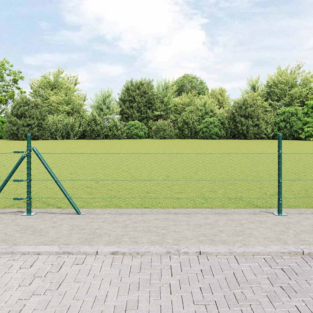 Sechseckzaun mit Betonsockel 50 x 0,4 m PVC-beschichteter Stahl