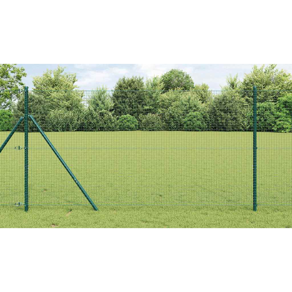 Geschweißter Drahtzaun, bodenverankert 10 x 1 m Grün Netz