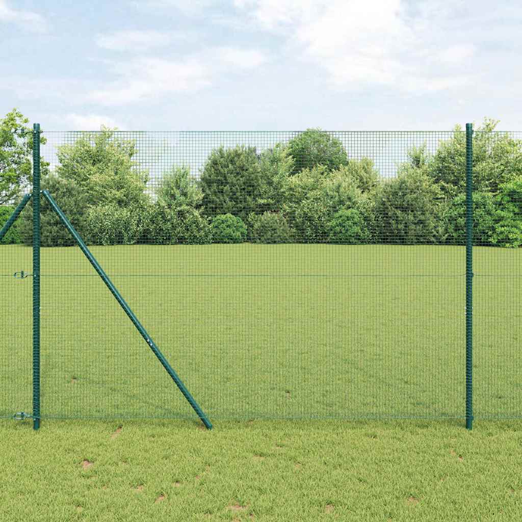 Geschweißter Drahtzaun, bodenverankert 10 x 1,5 m Grün Netz