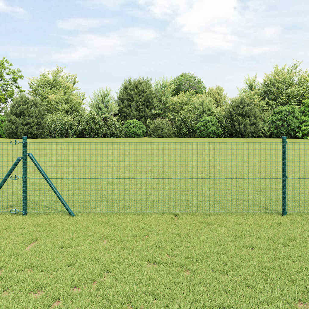 Geschweißter Drahtzaun, bodenverankert 25 x 0,5 m Grün Netz