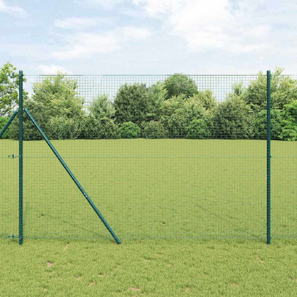 Geschweißter Drahtzaun, bodenverankert 25 x 1,5 m Grün Netz