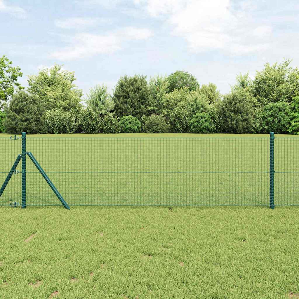 Geschweißter Drahtzaun, bodenverankert 100 x 0,5 m Grün Netz