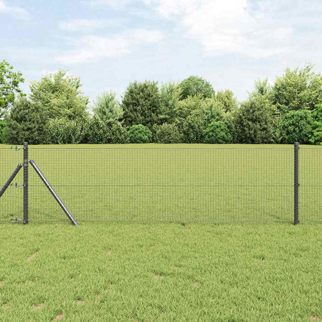 Geschweißter Drahtzaun, bodenverankert 50 x 0,4 m Grau Netz
