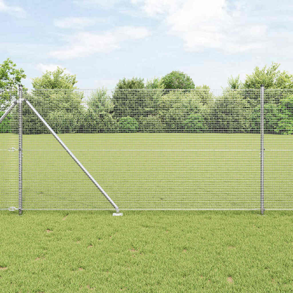 Geschweißter Drahtzaun mit Stacheln 10 x 1,4 m Verzinkter Stahl