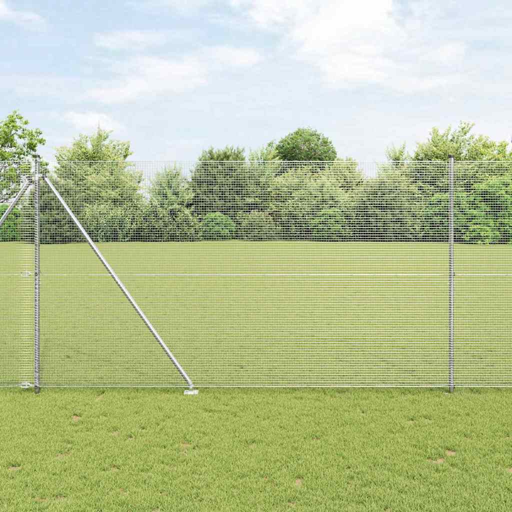 Geschweißter Drahtzaun mit Stacheln 10 x 1,6 m Verzinkter Stahl
