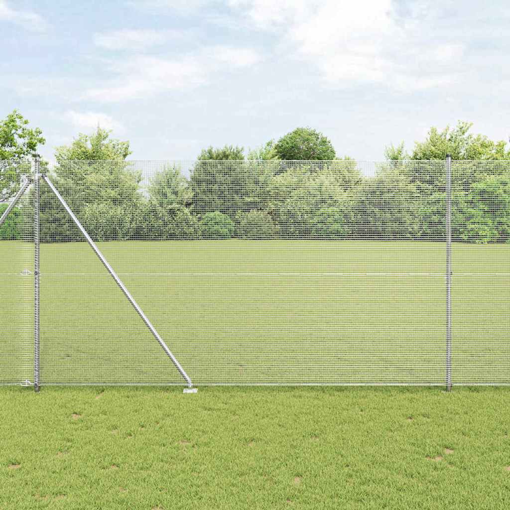 Geschweißter Drahtzaun mit Stacheln 25 x 1,6 m Verzinkter Stahl