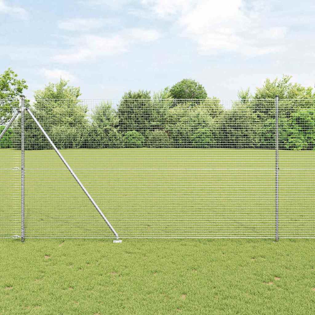 Geschweißter Drahtzaun mit Stacheln 25 x 1,6 m Verzinkter Stahl