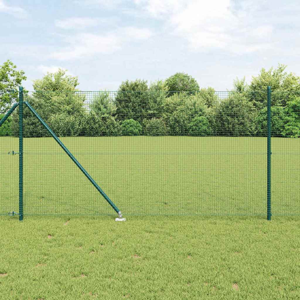 Geschweißter Drahtzaun mit Stacheln 25 x 1 m Grün Netz