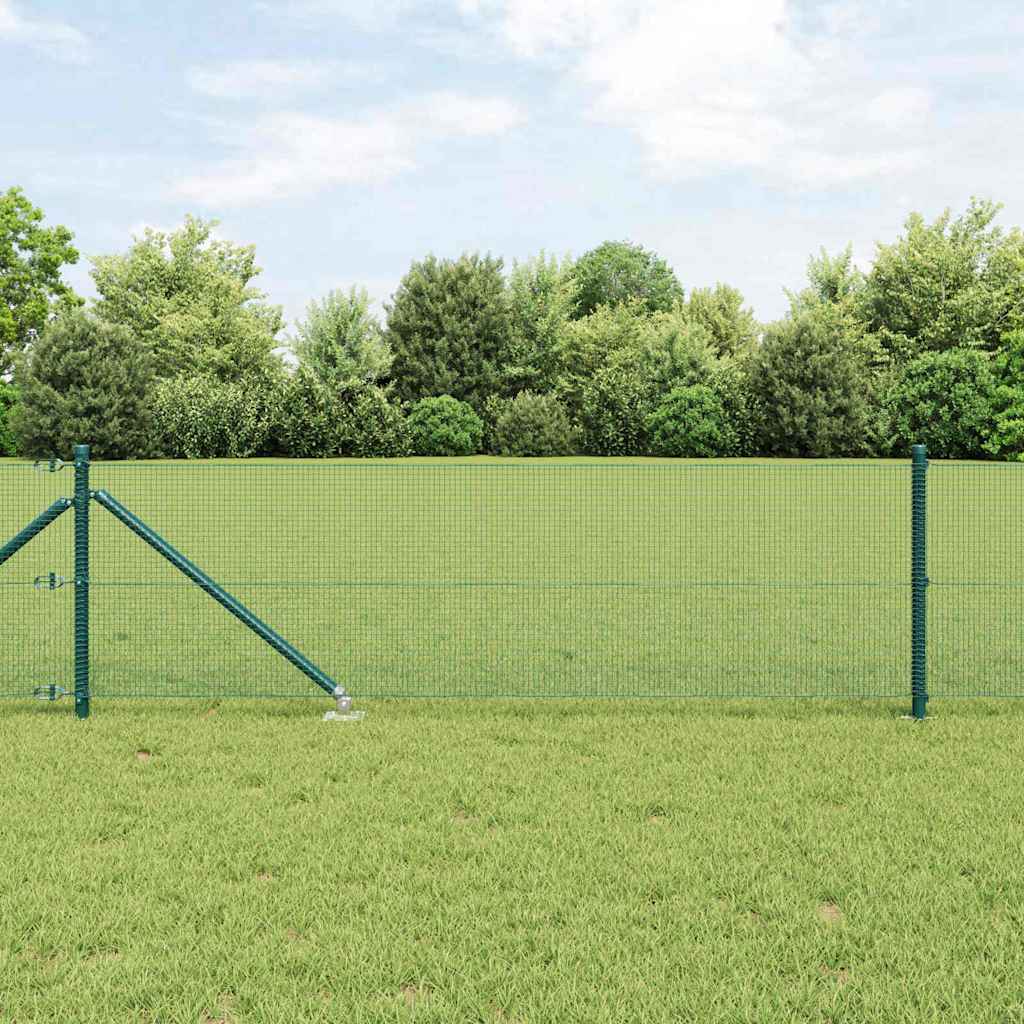 Geschweißter Drahtzaun mit Stacheln 50 x 0,4 m Grün Netz