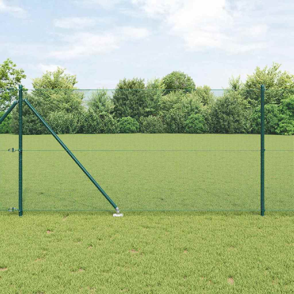 Geschweißter Drahtzaun mit Stacheln 50 x 1 m Grün Netz