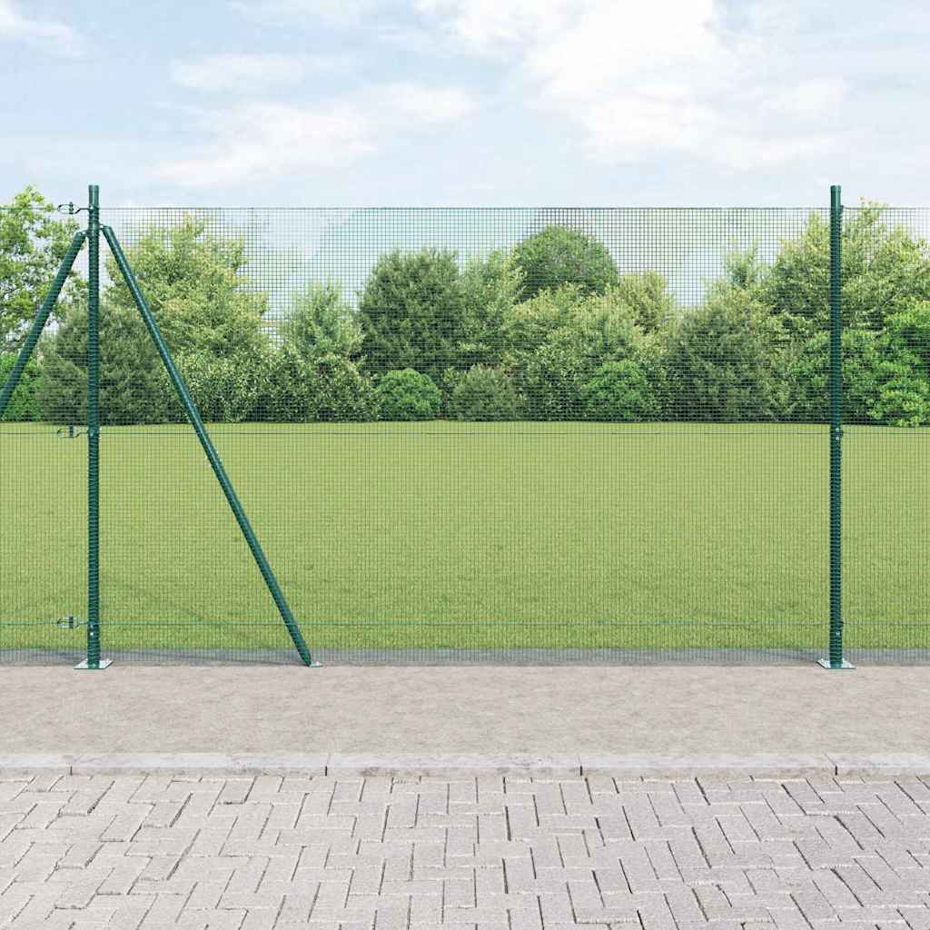 Geschweißter Drahtzaun mit Betonsockel 50 x 1,4 m Grün Netz