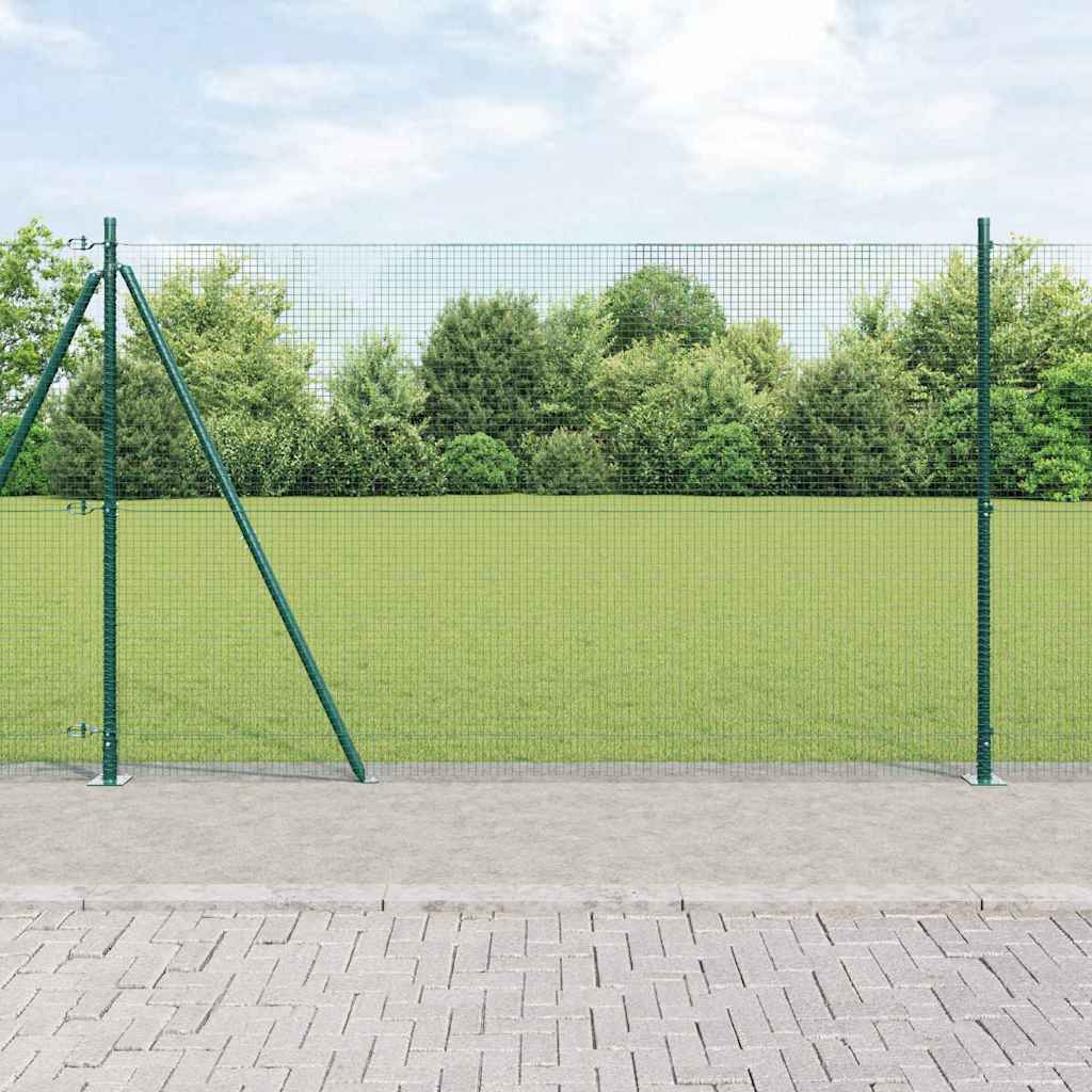 Geschweißter Drahtzaun mit Betonsockel 50 x 1,4 m Grün Netz
