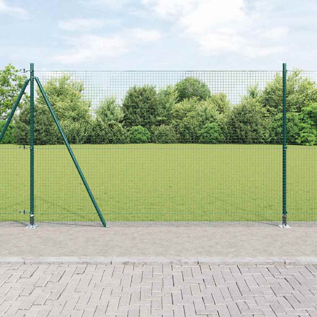 Geschweißter Drahtzaun mit Betonsockel 50 x 1,4 m Grün Netz
