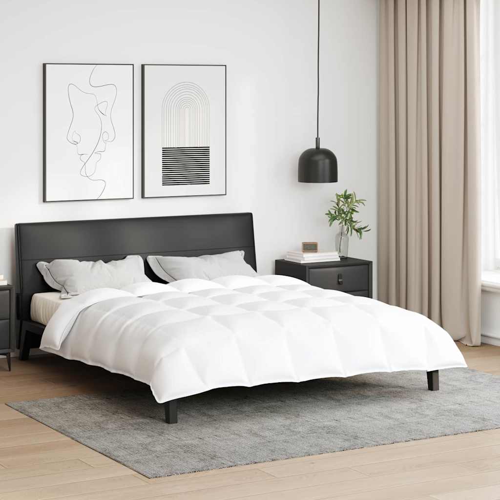 Winterbettdecke 200 x 220 cm Winter Feder Weiß Atmungsaktiv