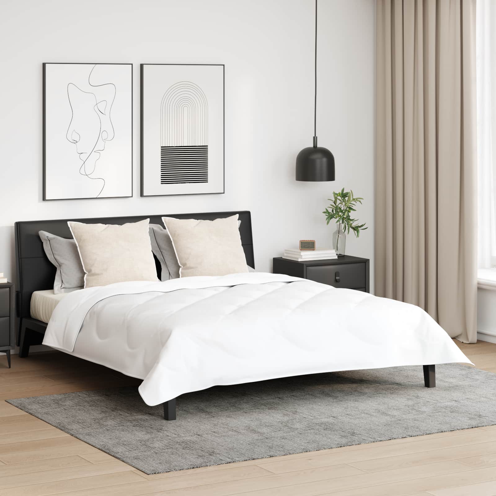 Kopfkissen 2 stk. 80 x 80 cm Baumwolle Weiß