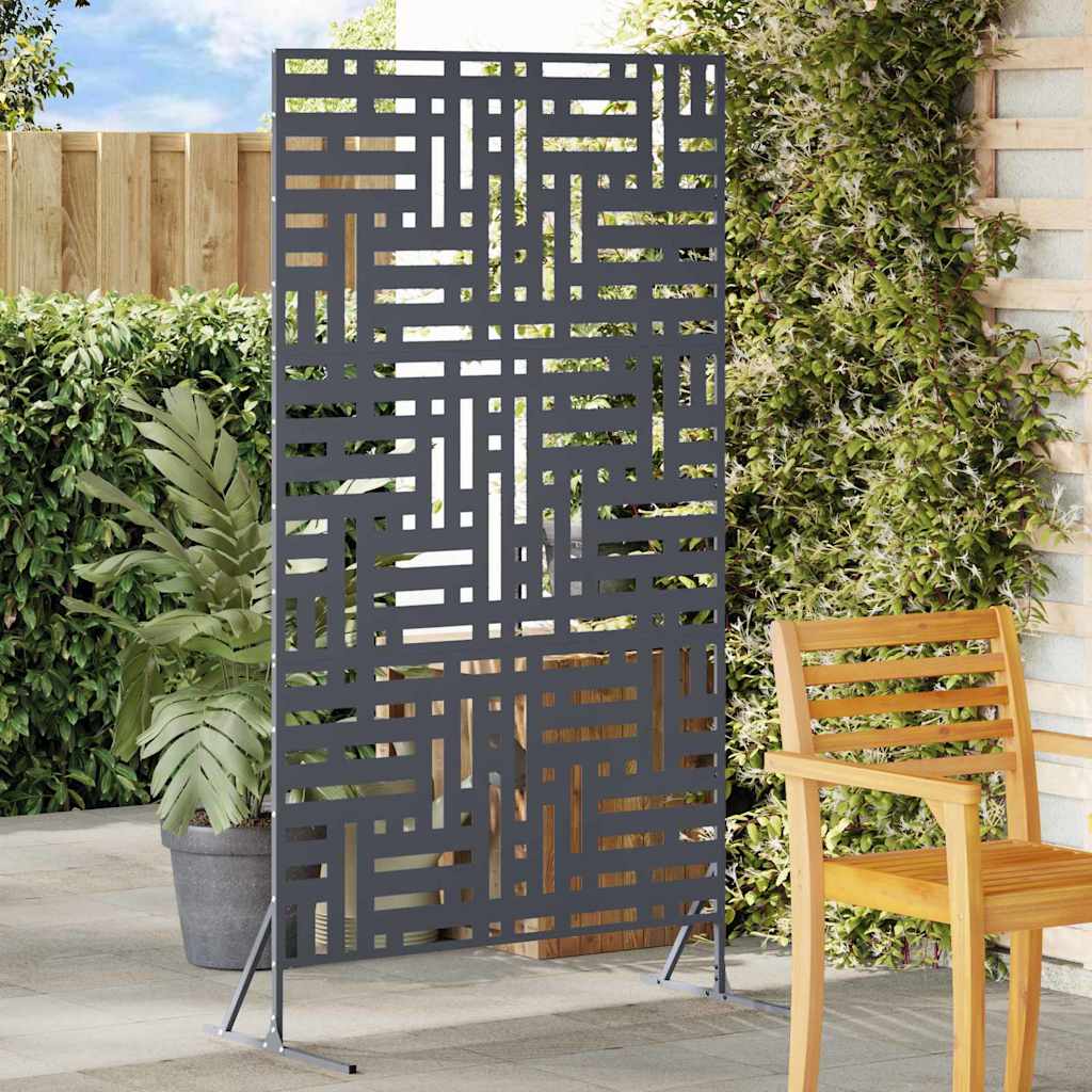 Sichtschutz 100 x 50 x 180 cm Stahl Anthrazit