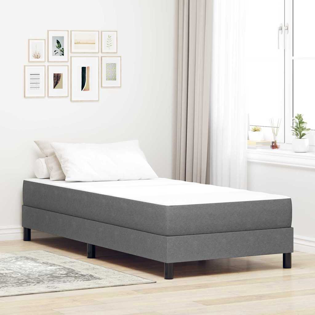 Bettmatratze mit Matratze Hellgrau 100 x 200 cm Stoff