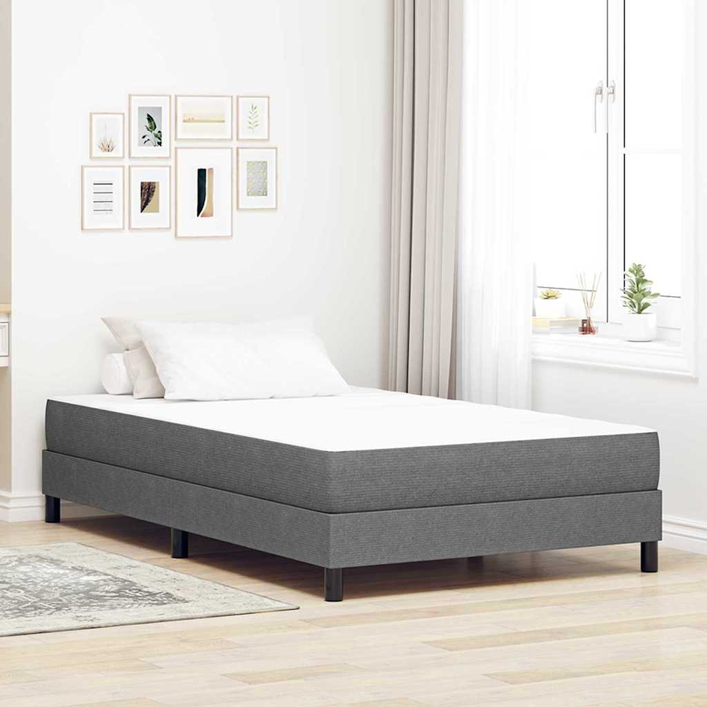 Bettmatratze mit Matratze Hellgrau 120 x 190 cm Stoff