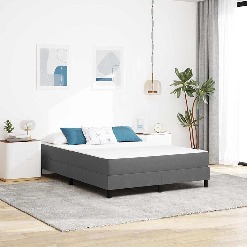 Bettmatratze mit Matratze Hellgrau 140 x 190 cm Stoff