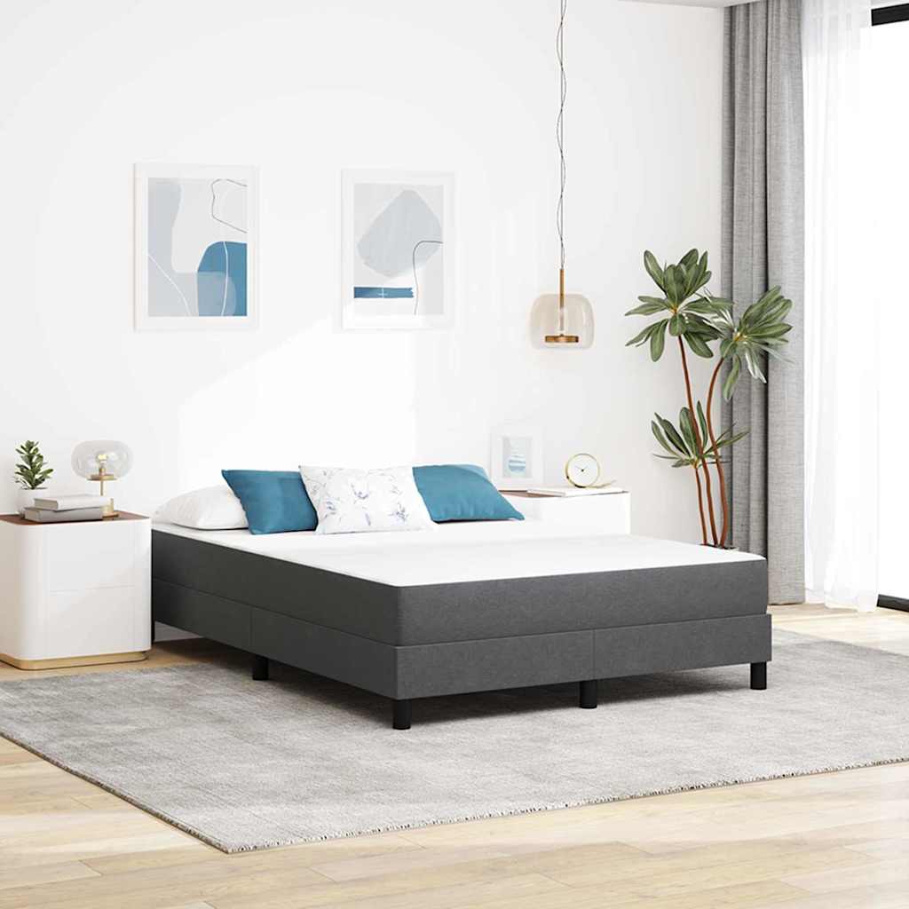 Bettmatratze mit Matratze Grau 140 x 200 cm Stoff