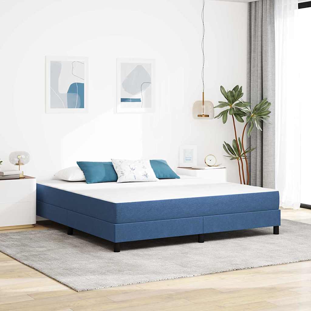 Bettmatratze mit Matratze Blau 180 x 200 cm Stoff