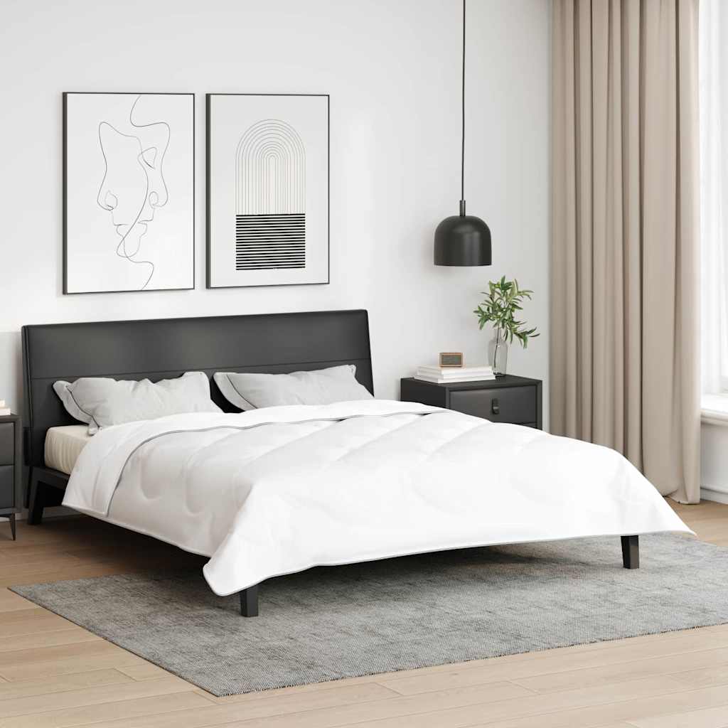 2-in-1 Bettdecke 260 x 220 x 10 cm Winter Polyester Weiß
