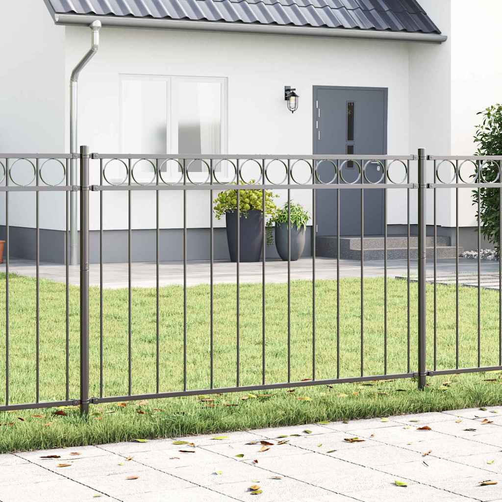 Zaunelement ASSEN 170 x 150 cm Stahl Grau