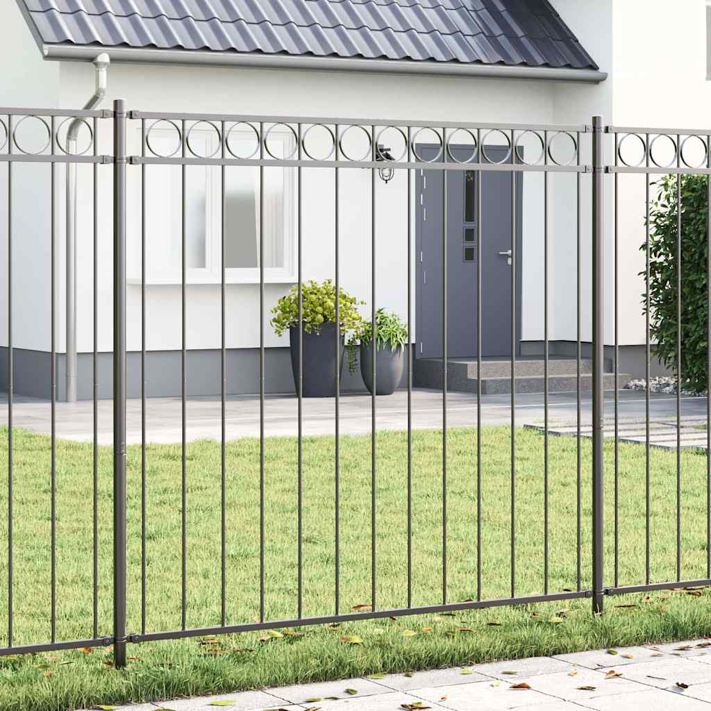 Zaunelement ASSEN 170 x 200 cm Stahl Grau