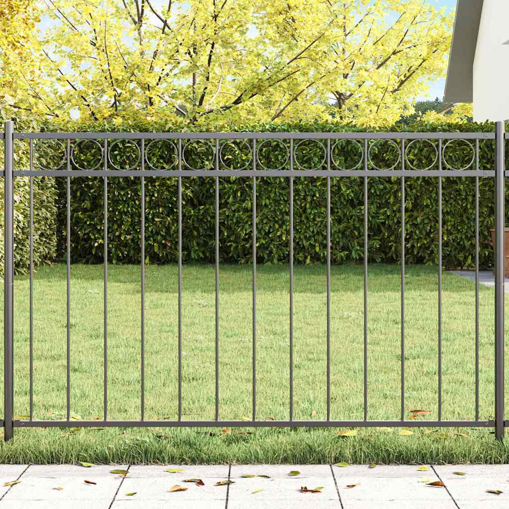 Zaunelement ASSEN 170 x 100 cm Stahl Grau