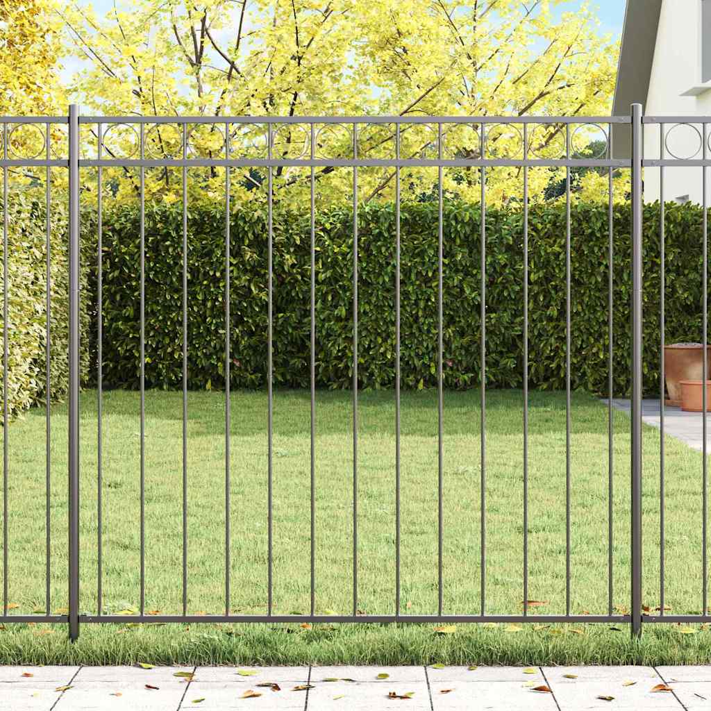 Zaunelement ASSEN 170 x 150 cm Stahl Grau