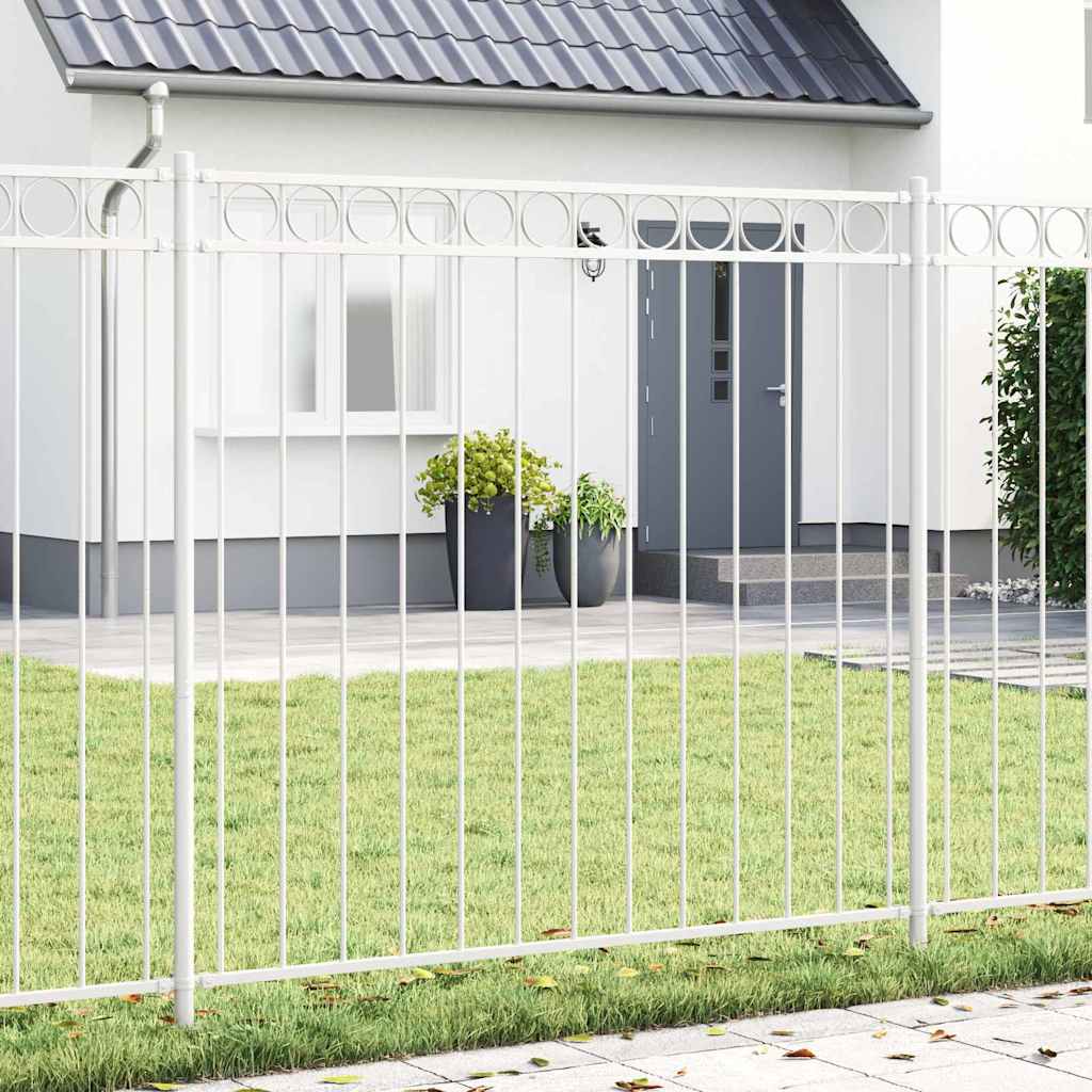 Zaunelement ASSEN 170 x 200 cm Stahl Weiß